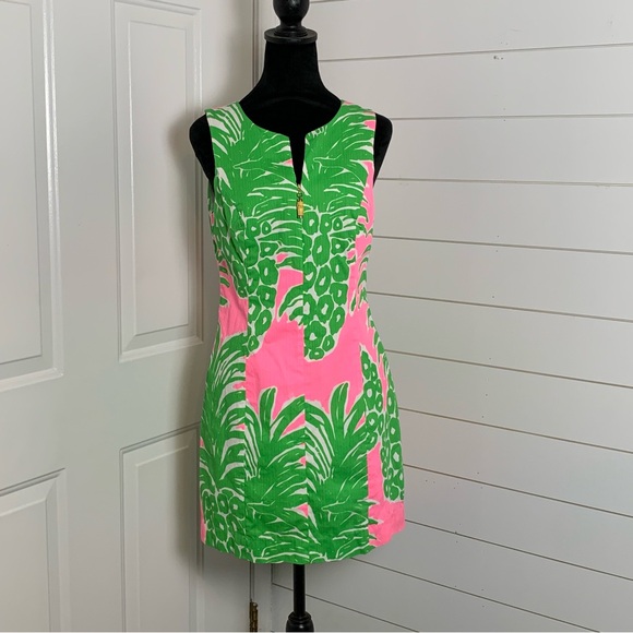 Lilly Pulitzer Pink Pout Flamenco Mila Shift Dress Woman’s size 8 resort wear - Picture 15 of 15